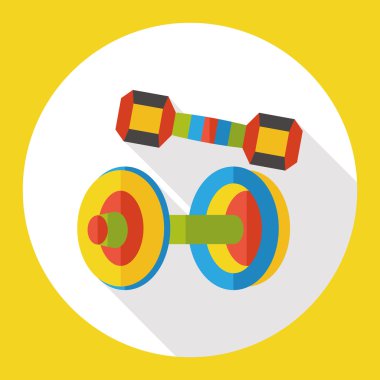 Spor Dumbbell düz simgesi simgesi öğesi