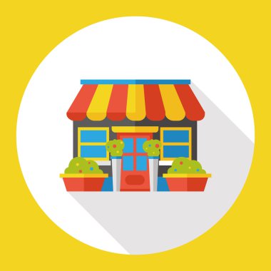 Shop Mağaza düz simgesi simgesi öğesi
