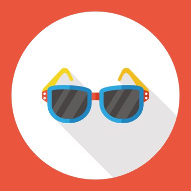 Aksesuar güneş gözlüğü düz simgesi simgesi öğesi