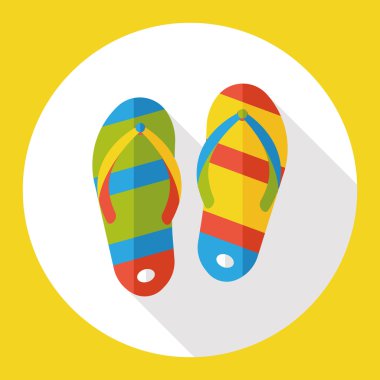 Flip flop düz simgesi simgesi öğesi