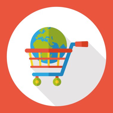 İnternet alışveriş sepeti simgesini simge öğesi