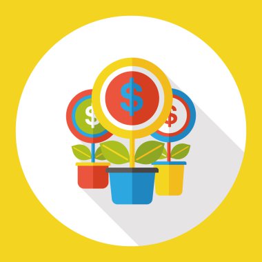 para ağacı düz simgesi simgesi öğesi