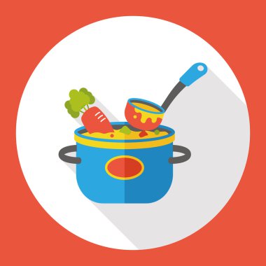 mutfak eşyaları pot düz simgesi simgesi öğesi