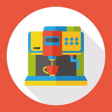 kahve makinesi düz simgesi simgesi öğesi