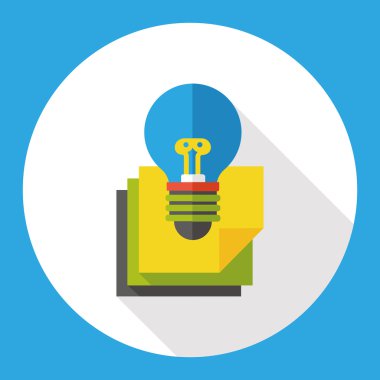 ampul bilgi düz simgesi simgesi öğesi