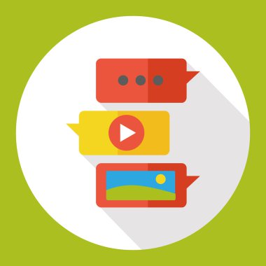 ileti konuşma düz simgesi simgesi öğesi