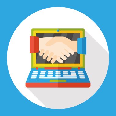 sosyal medya bilgisayar dizüstü düz simgesi simgesi elemanı