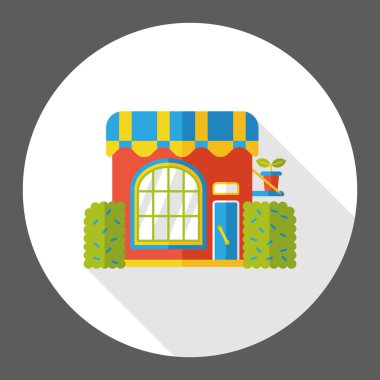 Shop Mağaza düz simgesi simgesi öğesi