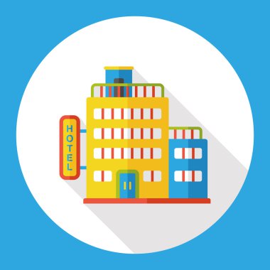 otel binası düz simgesi simgesi öğesi