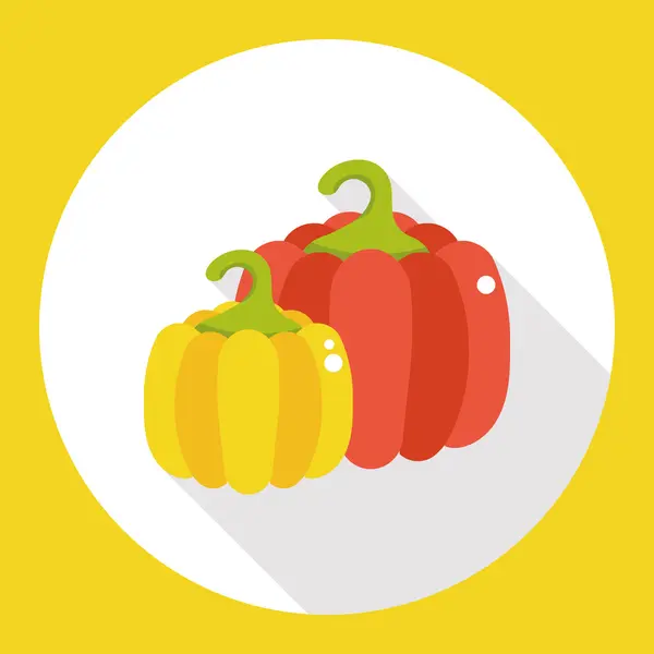 Zucca vegetale icona piatta elemento icona — Vettoriale Stock
