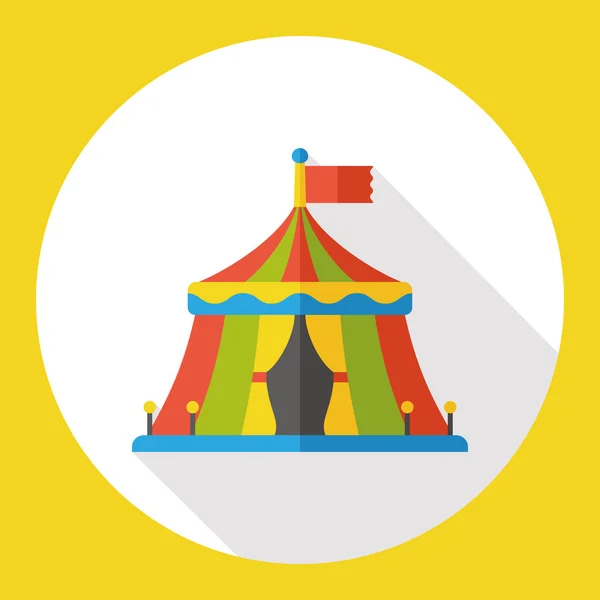 Tente de cirque icône plate élément icône — Image vectorielle