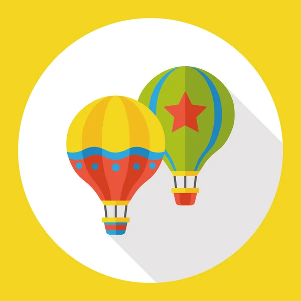 Balão de ar quente ícone plano elemento —  Vetores de Stock