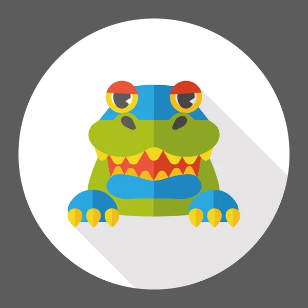 Toy crocodile flat icon icon element — Stock Vector