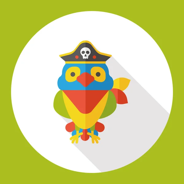 Pirata loro icono plano elemento icono — Vector de stock