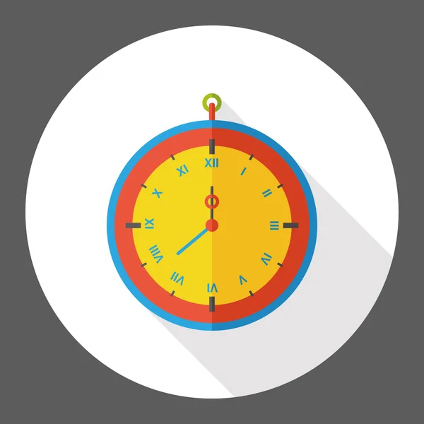 Reloj tiempo icono plano icono elemento — Vector de stock