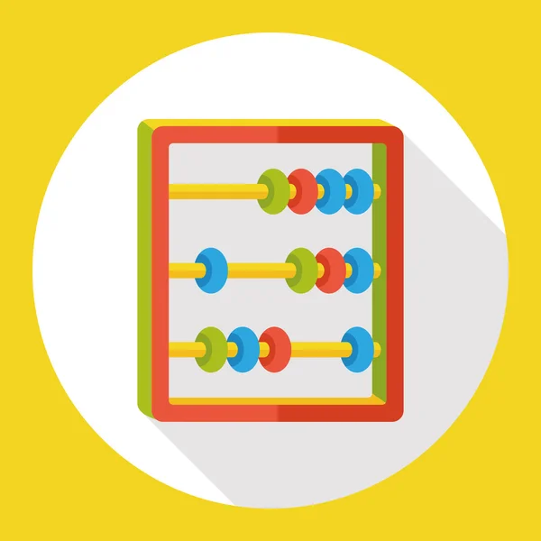 Abaküs matematik düz simgesi simgesi öğesi — Stok Vektör