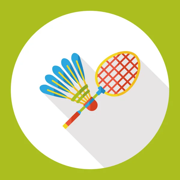 Sportowe badminton płaski ikona ikona elementu — Wektor stockowy