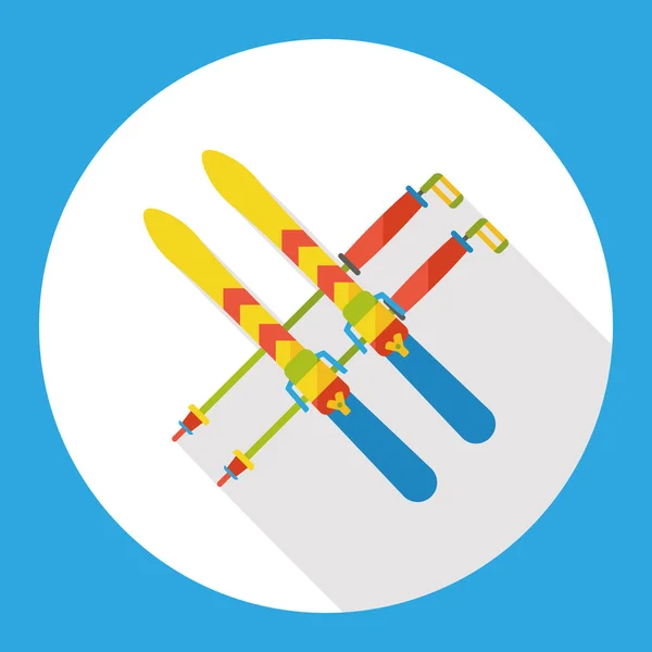 Sport ski flat icon icon element — Stock Vector