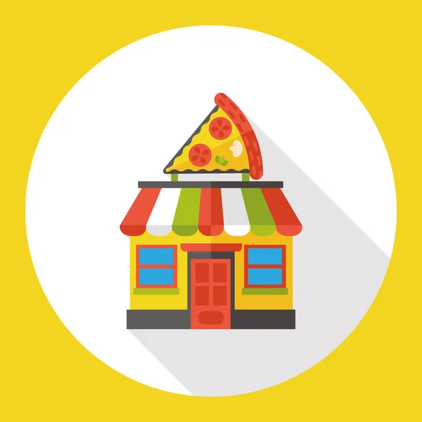 Pizza obchod ploché ikony ikony prvek — Stockový vektor