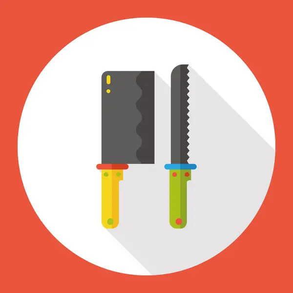 Kitchen knife flat icon icon element — Stock Vector