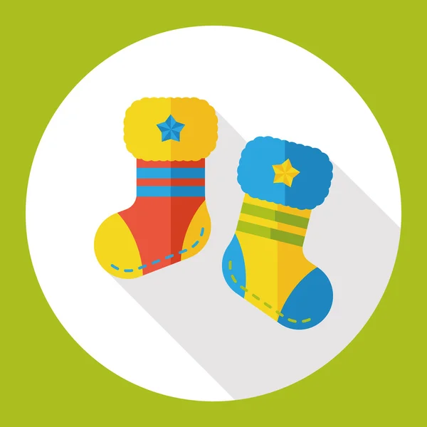 Baby socks flat icon icon element — Stock Vector