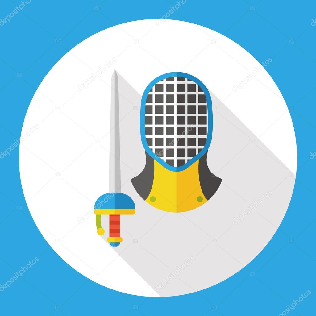 Sport Fencing flat icon icon element