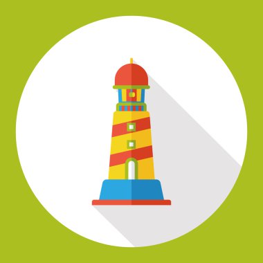 Deniz feneri düz simgesi simgesi öğesi