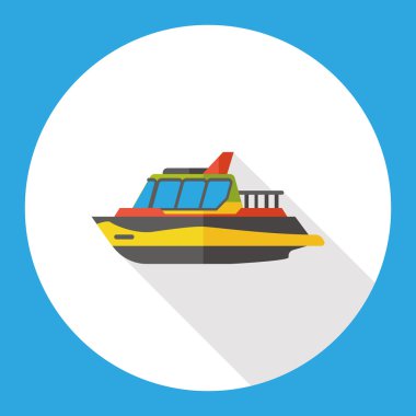 Ulaşım düz gemi simgesi simgesi öğesi