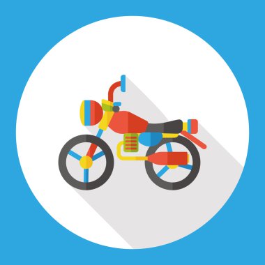 Motosiklet düz simgesi simgesi öğesi