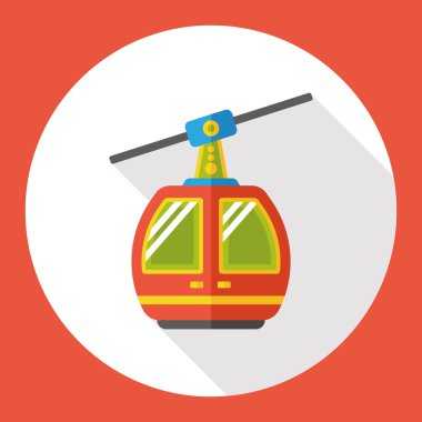 Teleferik düz simgesi simgesi öğesi