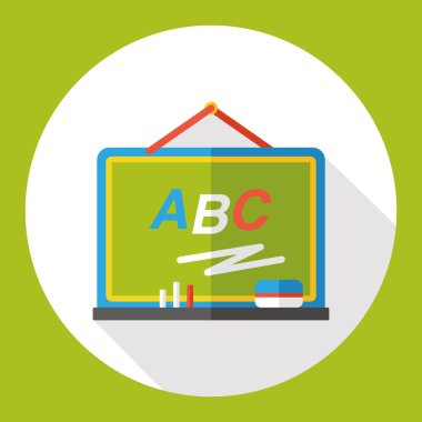 Blackboard düz simgesi simgesi öğesi