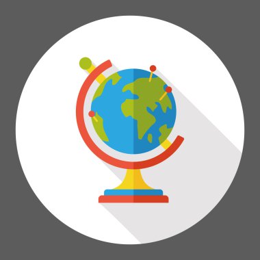 Dünya düz simgesi simgesi öğesi