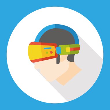 teknoloji maskesi düz simgesi simgesi öğesi