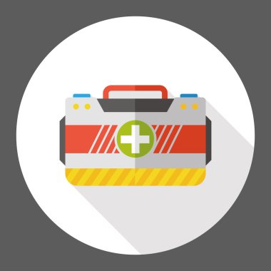 İlk yardım seti düz simgesi simgesi öğesi