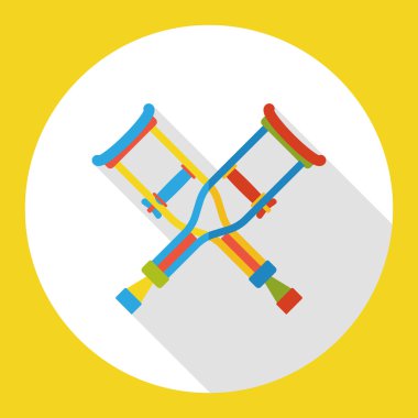 Koltuk değneği düz simgesi simgesi öğesi