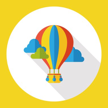 sıcak hava balon düz simgesi simgesi öğesi