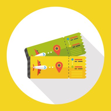 Hava bilet düz simgesi simgesi öğesi