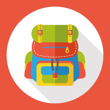 sırt çantası düz simgesi simgesi öğesi