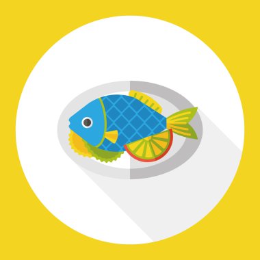 Balık düz simgesi simgesi öğesi