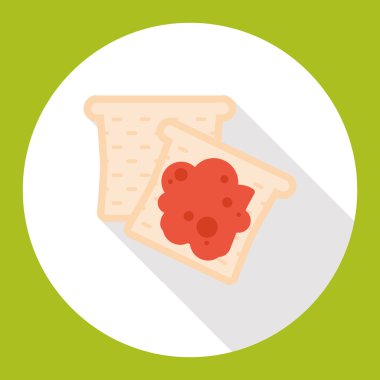 tost düz simgesi simgesi öğesi