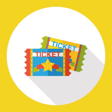 film bilet düz simgesi simgesi öğesi