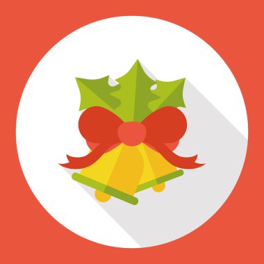 Noel çan düz simgesi simgesi öğesi