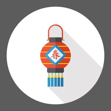 Çin dekoratif fener düz simgesi simgesi öğesi