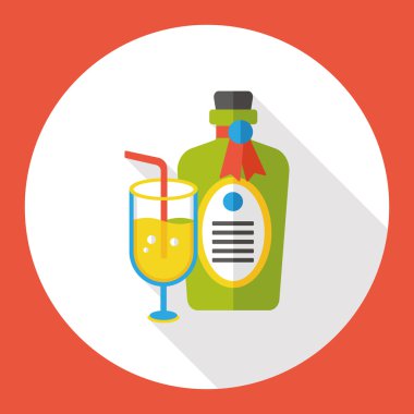 Şampanya düz simgesi simgesi öğesi