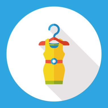 alışveriş elbise düz simgesi simgesi öğesi