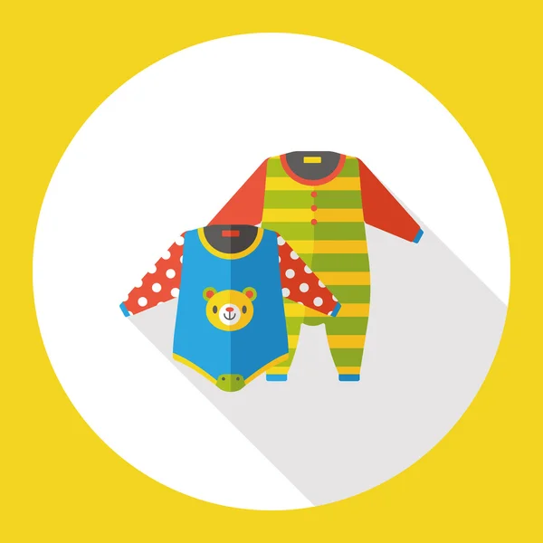 Roupas de bebê ícone plano elemento ícone —  Vetores de Stock