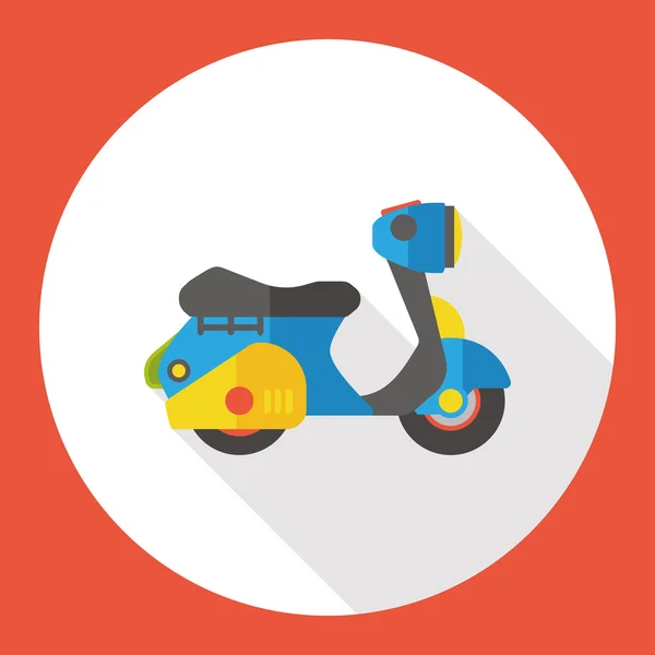 Motocyclette de transport icône icône plat élément — Image vectorielle