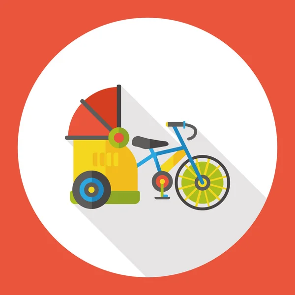 Transport vélo plat icône icône élément — Image vectorielle