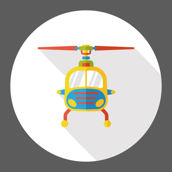 Helicóptero icono plano icono elemento — Vector de stock