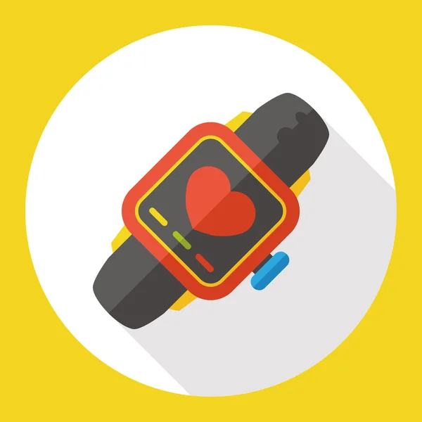 Deporte reloj icono plano icono elemento — Vector de stock